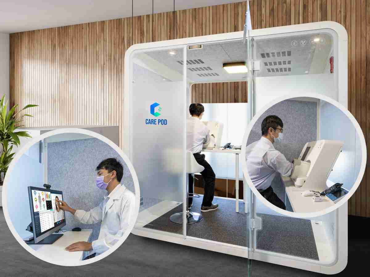 达擎于医疗科技展中展出＂远距诊疗舱＂，，以因应医疗数字化及社会高龄化趋势下、、复诊及慢性病患等族群对于远距看诊需求逐渐升高所推出的创新整合方案。。。多功能合一、、、高隐私性的远距诊疗舱可根据病患端与医师端的不同需求，，，，提供弹性化及客制化功能，，节省医生和病患的精力及时间